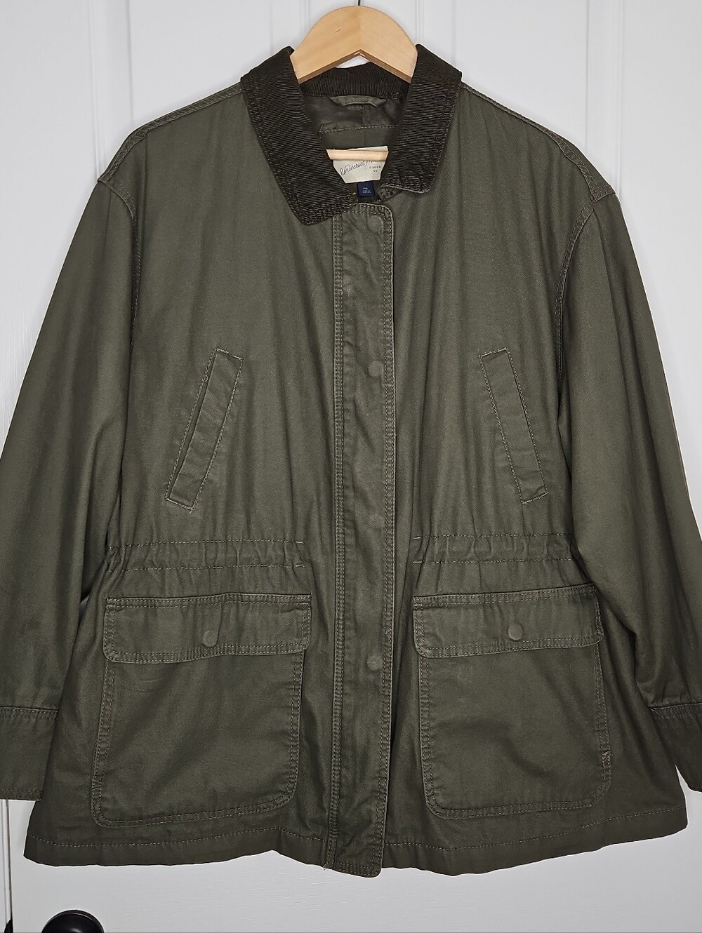 Universal Thread Womens Utility Barn Chore Coat Field Jacket XXL Olive Green
